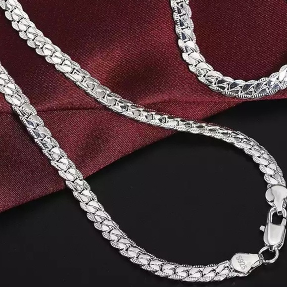 925 Sterling Silver 20 inch 6mm chain necklace - Picture 5 of 7